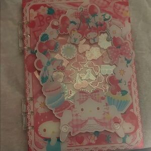 Hello Kitty Pink and Red acrylic Notebook